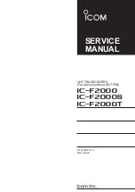 Preview for 1 page of Icom IC-F2000 series Service Manual