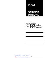Preview for 1 page of Icom IC-F21 Service Manual