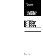 Preview for 1 page of Icom IC-F210 Service Manual