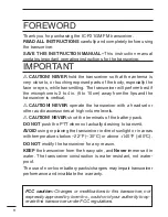 Preview for 6 page of Icom IC-F21GM Instruction Manual