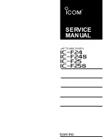 Icom IC-F24 Service Manual предпросмотр