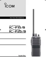 Icom IC-F25 Instruction Manual preview