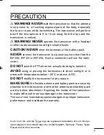 Preview for 3 page of Icom IC-F25 Instruction Manual