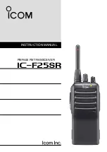 Icom IC-F25SR Instruction Manual preview