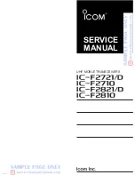 Preview for 1 page of Icom IC-F2710 Service Manual