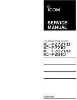 Preview for 1 page of Icom IC-F2721 Service Manual