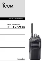 Icom IC-F27SR Instruction Manual preview