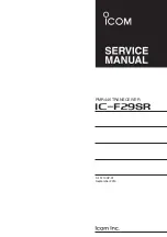 Icom IC-F29SR Service Manual preview