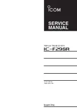 Icom IC-F29SR Service Manual предпросмотр