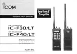 Icom IC-F30 Instruction Manual предпросмотр