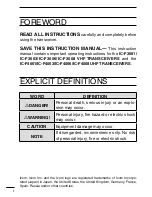 Preview for 2 page of Icom IC-F3000 Series Instruction Manual