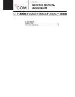 Предварительный просмотр 10 страницы Icom IC-F3001 Service  Manual Addendum