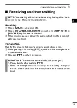 Preview for 19 page of Icom IC-F3011 Instruction Manual