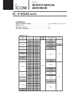 Icom IC-F3020 Service  Manual Addendum preview