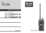 Icom IC-F3022T Instruction Manual preview