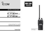 Preview for 1 page of Icom IC-F3030 Series Instruction Manual