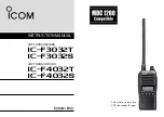 Предварительный просмотр 1 страницы Icom IC-F3032T Instruction Manual