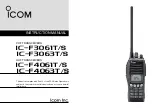 Icom IC-F3061T Instruction Manual preview