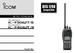 Icom IC-F3062T Instruction Manual preview