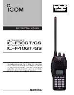 Icom IC-F30GS Instruction Manual preview