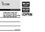 Icom IC-F3160 SERIES Operating Manual preview