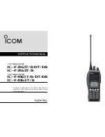 Icom IC-F3161T Instruction Manual preview