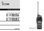 Icom IC-F3162DT Instruction Manual preview