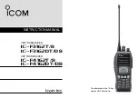 Icom ic-F3162T/S Instruction Manual preview