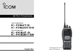 Icom ic-F3162T/S Instruction Manual предпросмотр