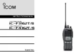 Icom IC-F3162T Instruction Manual preview