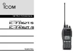 Предварительный просмотр 1 страницы Icom IC-F3162T Instruction Manual