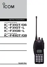 Icom IC-F31GT Instruction Manual preview