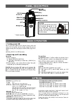 Preview for 2 page of Icom IC-F3201DEX Basic Instructions