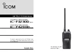 Icom IC-F3230D Instruction Manual предпросмотр