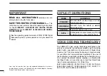 Preview for 2 page of Icom IC-F3230D Instruction Manual
