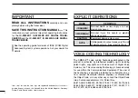 Предварительный просмотр 2 страницы Icom IC-F3230D Instruction Manual