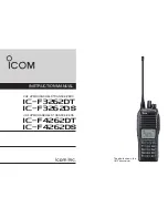 Preview for 1 page of Icom IC-F3262DT Instruction Manual