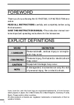 Preview for 2 page of Icom IC-F3GT Instruction Manual