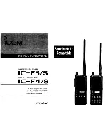 Предварительный просмотр 1 страницы Icom IC-F3S Instruction Manual