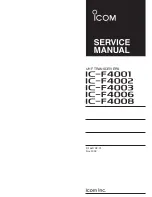 Preview for 1 page of Icom IC-F4001 Service Manual