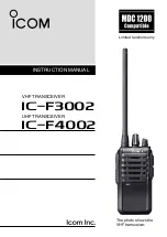 Preview for 1 page of Icom IC-F4002 Instruction Manual