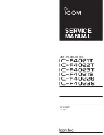 Preview for 1 page of Icom IC-F4021S Service Manual