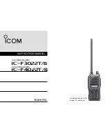 Предварительный просмотр 1 страницы Icom IC-F4022T Instruction Manual