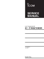 Предварительный просмотр 13 страницы Icom IC-F4029SDR Service Manual