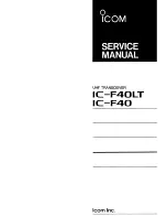 Preview for 1 page of Icom IC-F40LT Service Manual