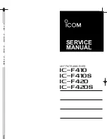 Preview for 1 page of Icom IC-F410 Service Manual