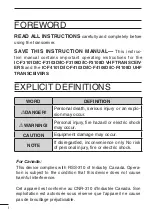 Preview for 2 page of Icom IC-F4100D Series Instruction Manual