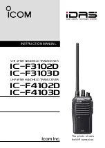 Preview for 1 page of Icom IC-F4103D Instruction Manual