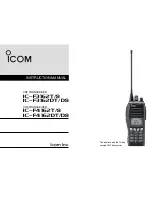 Preview for 1 page of Icom IC-F4162DS Instruction Manual