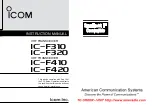 Icom IC-F420 Instruction Manual preview